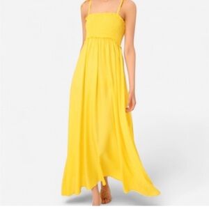 Tuckernuck Pomander Place Shallon Smocked Maxi Dress Yellow